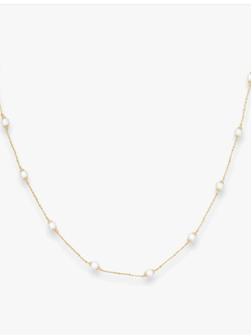 Melinda Maria Perfect Pearl Infinity Necklace gold NWT - Picture 2 of 4
